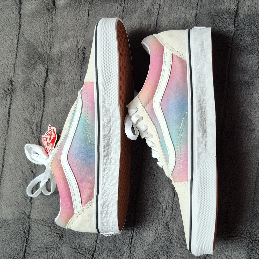 Vans Old Skool Unisex Aura Shift Suede Beige & Pastel Sneakers Size 7M/8.5W! NWT - Picture 12 of 15